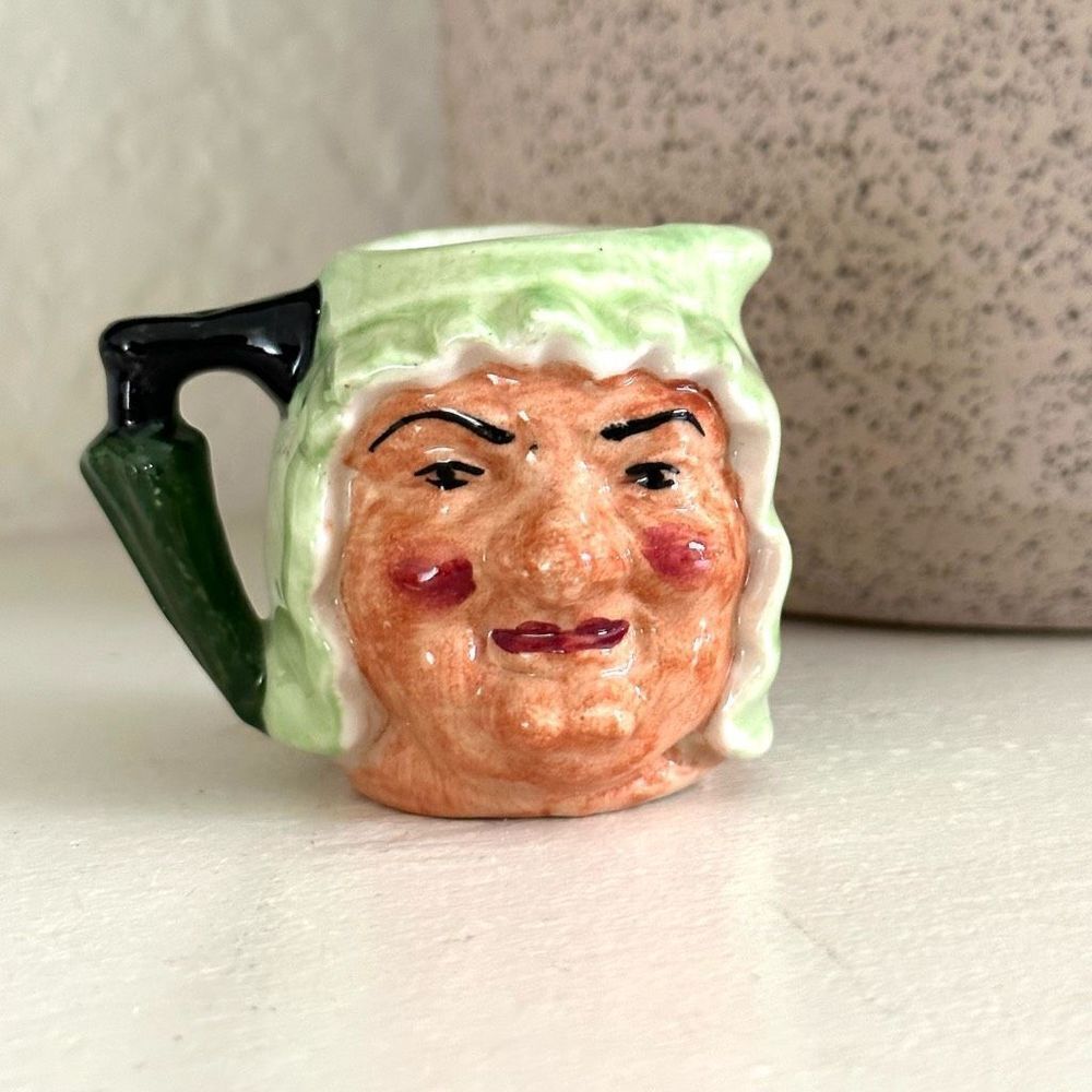 Artone vintage Staffordshire mini grandma Toby jug